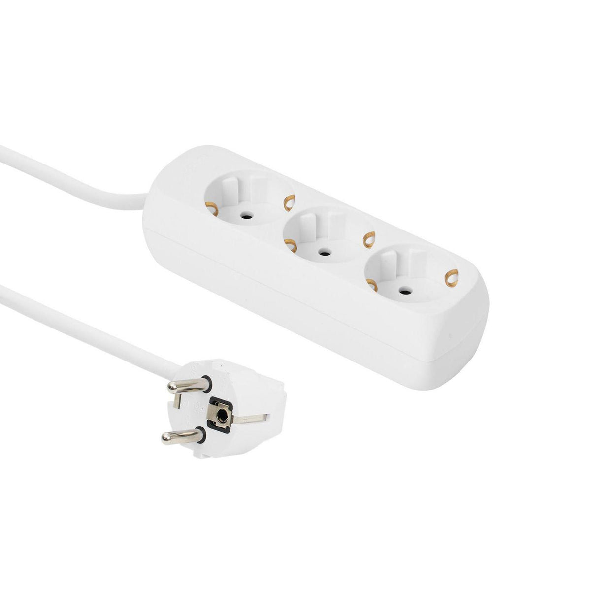 MicroConnect 3-way Schuko Socket 3M White