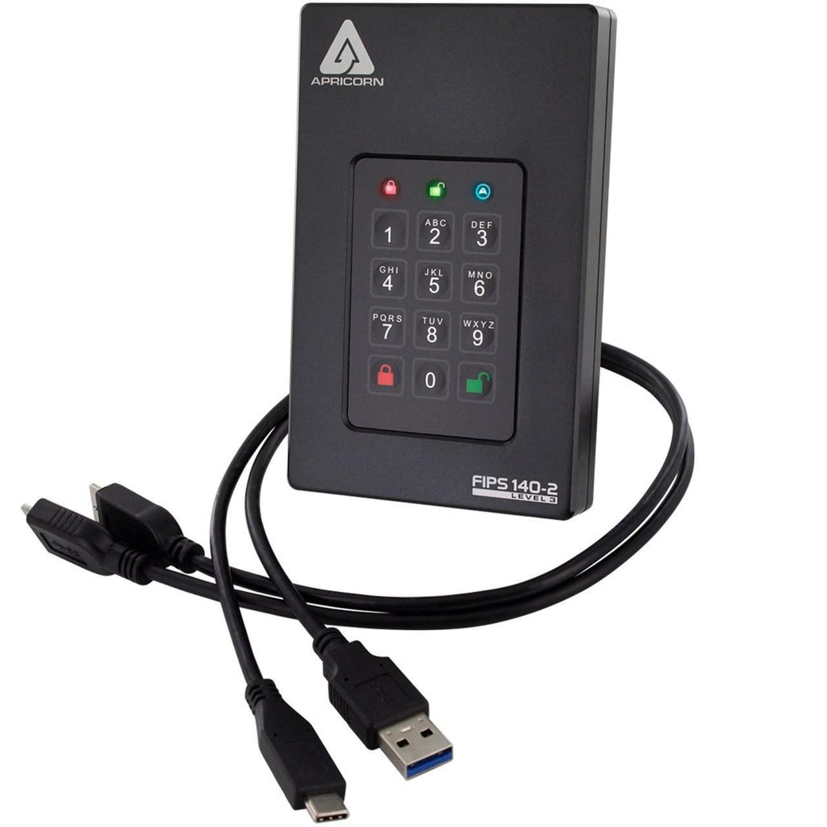 Apricorn Aegis Fortress L3 2TB krypteret SSD