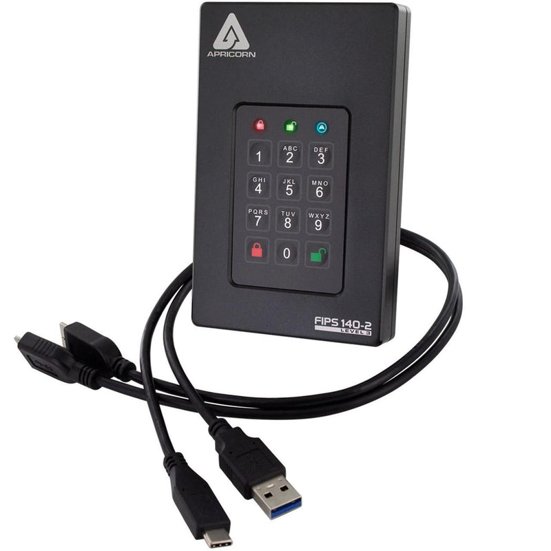 Apricorn Aegis Fortress L3 2TB krypteret SSD