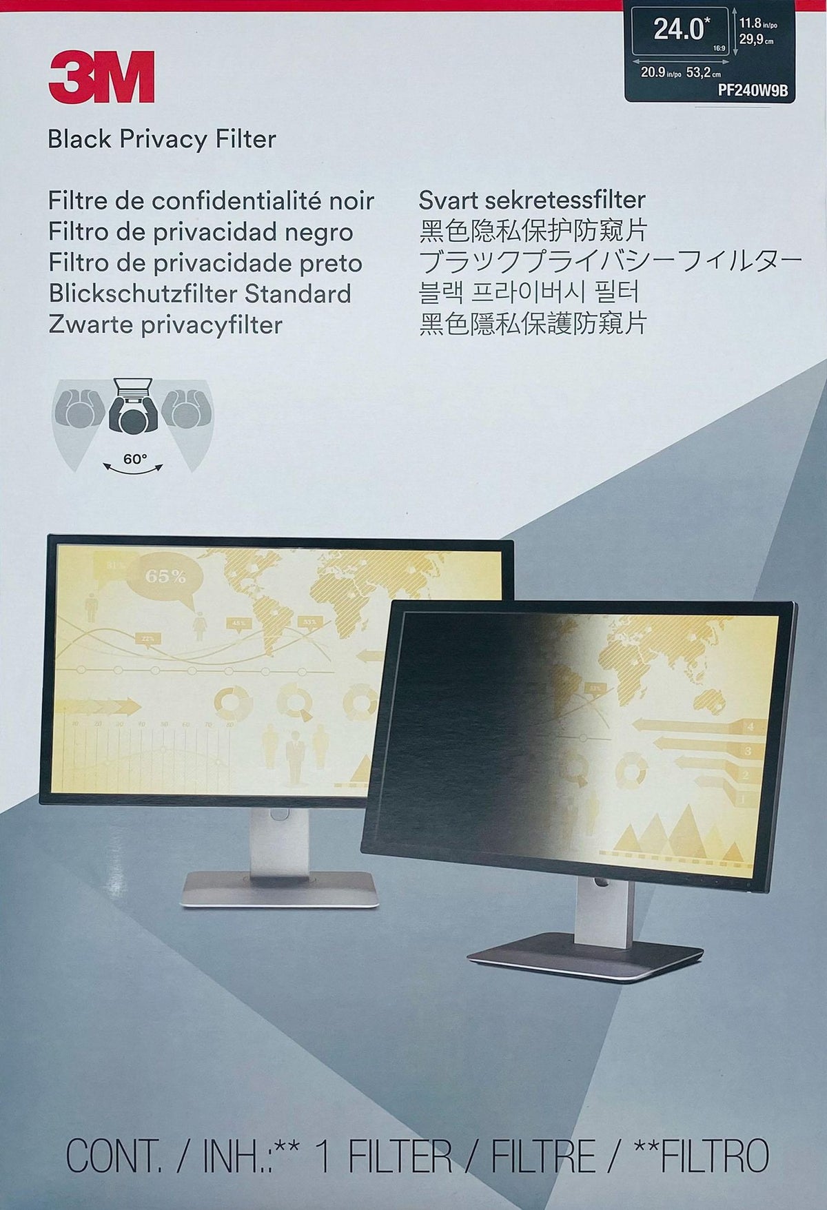 3M Privacy Filter 24" 16:9