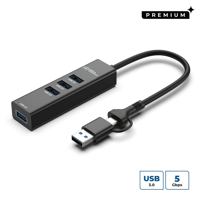 MicroConnect Premium USB 3.0 Hub 4-Port