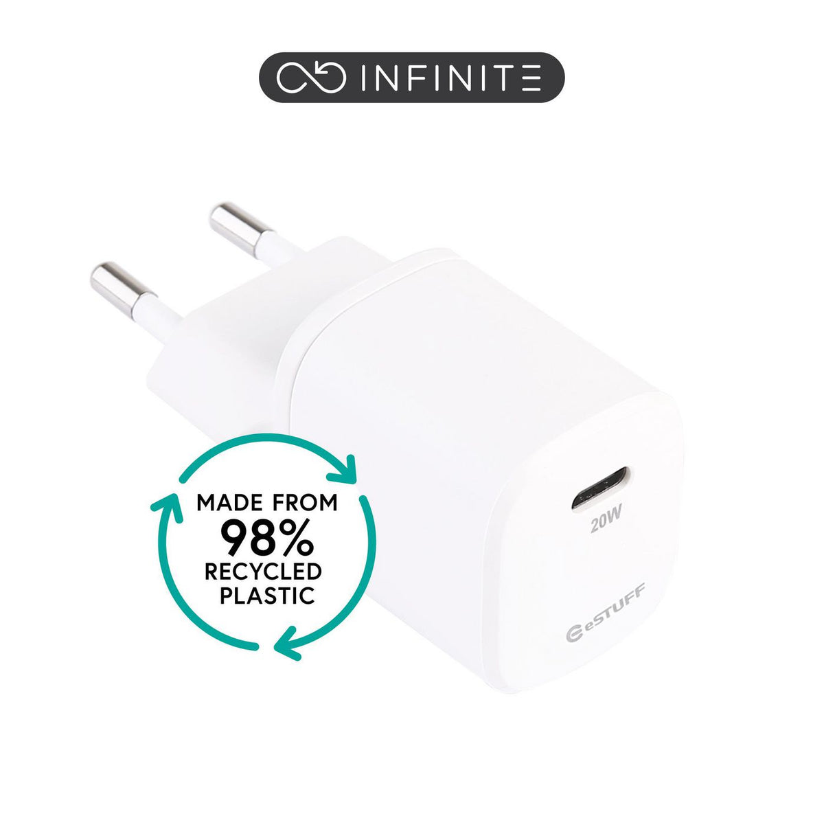 eSTUFF INFINITE (GRS) USB-C Charger – ES637025-BULK
